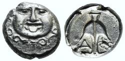 Ancient Coins - Thrace, Apollonia Pontika, late 5th-4th centuries B.C. AR Drachm (12 mm, 2.87 g, 6h) VF