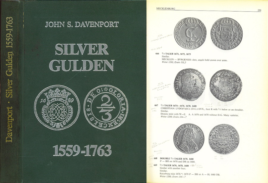 Davenport Hardcover Book Silver Gulden 1559-1763 by John S 