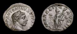 Ancient Coins - Elagabalus, AD 218-222, AR denarius (18 mm, 3.19 g, 12h), Rome mint, Struck A.D. 151-152 Good VF Libertas
