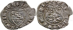 World Coins - ITALY, Aquileia. Antonio II Panciera di Portogruaro. Patriarch, 1402-1412. AR Denaro (18 mm, 0.63 g, 7h) VF