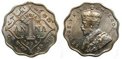 World Coins - British India, 1936 Anna, Bombay Mint UNC KM# 513 King George V