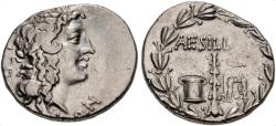 Ancient Coins - MACEDON, Roman Province, Aesillas, Quaestor, circa 95-70 B.C. AR Tetradrachm (30mm, 16.07 g, 11h). Uncertain mint Good VF
