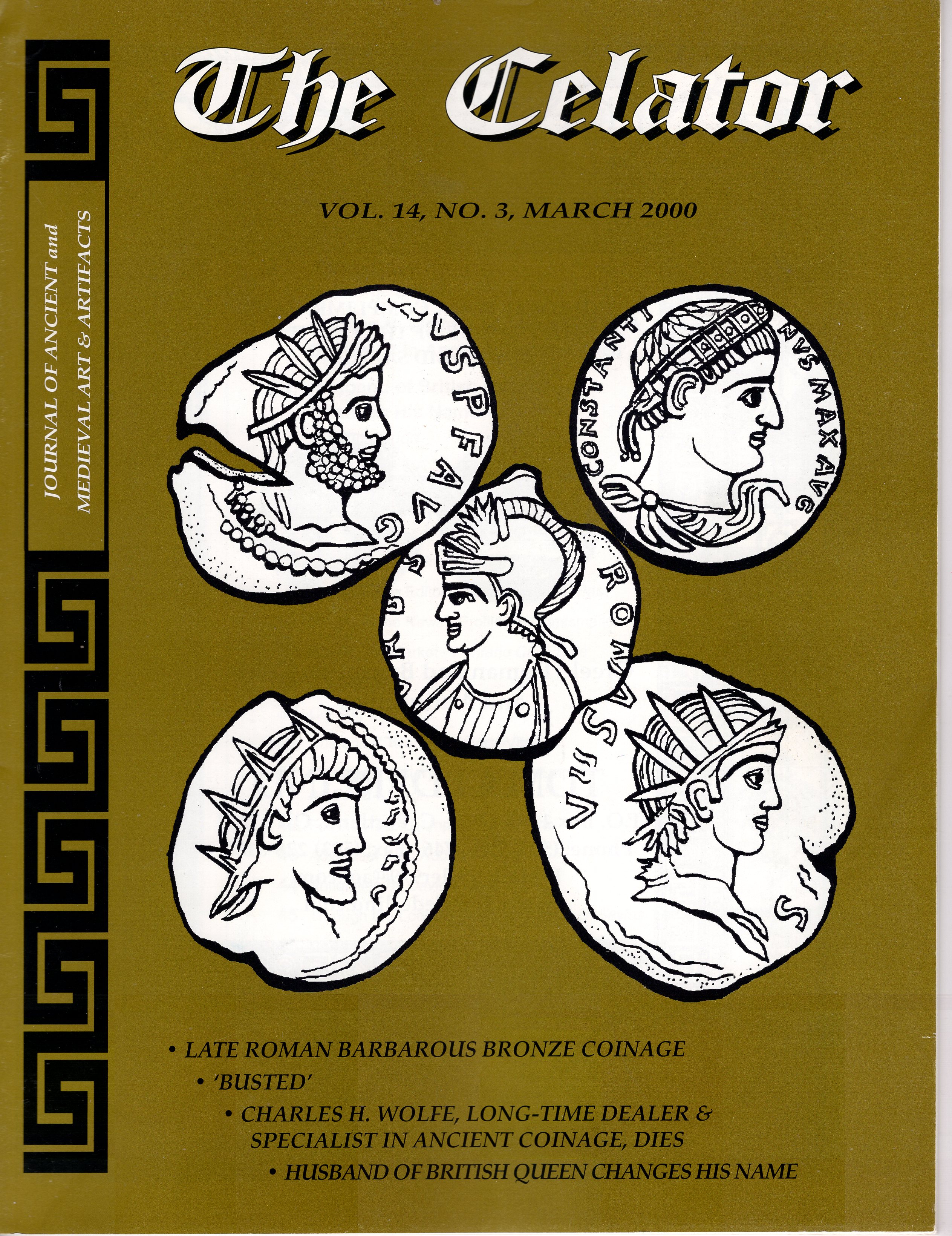 The Celator, March 2000, 60 pages | Ancient Coin Books