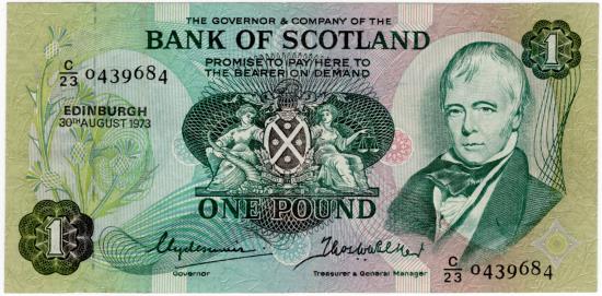 World Coins - Scotland 1973 1 Pound P111b AV
