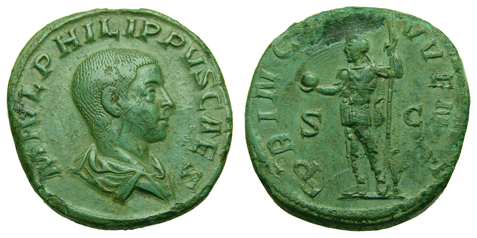 Philip II, As Caesar, A.D. 244-247, Æ Sestertius (30 mm, 20.90 gm 