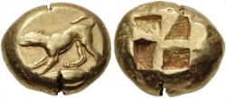 Ancient Coins - MYSIA, Kyzikos, Circa 550-450 BC, EL Stater (18.5mm, 16.09 g). Good VF