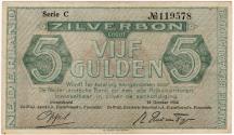 World Coins - Netherlands 1944 5 Gulden P63 VF+