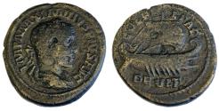 Ancient Coins - THRACE, Deultum, Maximinus I Thrax, AD 235-238. Æ 24mm (7.64 g, 1h) VF Galley Rare Ex. Gorny & Mosch