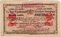 World Coins - Hungary 1906 Lottery Ticket