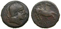 Ancient Coins - SPAIN, Celtic Iberian, Tidum (Aragon area) Circa 150-100 BC (?), Æ As (23 mm, 8.42 g, 11h) Good VF Very Rare