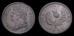 Ancient Coins - Nova Scotia 1824 Token George VI One Penny Token VF-30 NS-2A4 BR-868