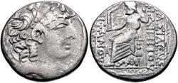 Ancient Coins - SELEUCIS and PIERIA, Antioch, Augustus, 27 BC-AD 14. AR Tetradrachm (27mm, 14.56 g, 12h). In the name and types of the Seleucid king Philip I Philadelphus Dated year 26 Fine