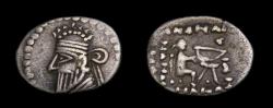 Ancient Coins - KINGS of PARTHIA, Pacorus II (78-105), Ekbatana, AR Diobol, (g 1,28; mm 12; h 12) struck c. AD 78-105 Good VF