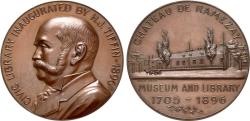 World Coins - CANADA. Æ Medal (50mm, 62.69 g, 12h). Commemorating the Inauguration of the Château de Ramezay Museum and Library. Struck by S. Johnson. Superb EF, rich brown surfaces