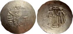 Ancient Coins - Byzantine Empire, JOHN II COMNENUS (1118-1143), EL Aspron Trachy (29 mm, 2.45 g.) Constantinople Mint VF