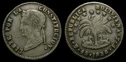 World Coins - Bolivia, Republic, AR 4 soles (32 mm, 13.38 g) 1858 PTS FJ Potosi Mint EF