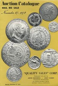 Ancient Coins - Auction Catalogue - Quality Sales Corporation - Abner Kreisberg - Jerry Cohen - Monday, November 27, 1972 - Very Important Sale of Russian Crowns - The Kelpsh Collection