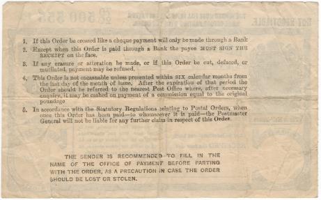 World Coins - England, British Postal Order 1942