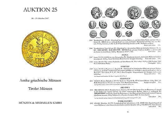Ancient Coins - Münzen und Medaillen, Deutschland Auction 25 - October 18-19 2007 - Greek Coins - Coins from Tyrol