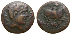 Ancient Coins - Spain, Iberia, Sekaisa, Circa 125-101 BC, Æ Unit (23 mm, 8.61 g, 1h) VF+
