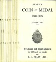 Ancient Coins - Seaby Coin and Medal Bulletin - Lot of 10 Issues from 1957 - Missing November and December