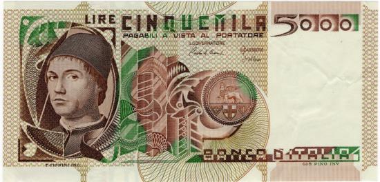 World Coins - Itally 1979 5000 Lire P106b UNC