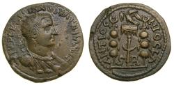 Ancient Coins - Pisidia, Antioch, Valerian I, 253-260 AD, Æ (22 mm, 5.87 g, 6h) Good VF Valerian Aemilian Mule