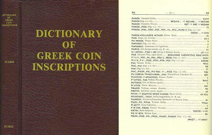 Dictionary of Greek Coin Inscriptions by Severin Icard - Identification ...