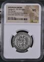 Ancient Coins - Yazdgard I, AD 399-420 SASANIAN EMPIRE AR Drachm AS Mint Aspahan / Aspanvar NGC Graded MS Mint State