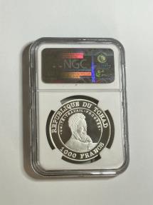 World Coins - 2003 Chad 1000 Francs Leopard Silver Coin PF 69 Ultra Cameo NGC