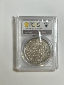 World Coins - 1596-HB Thaler PCGS Genuine Cleaned AU Detail Saxony D-9820 PCGS Graded