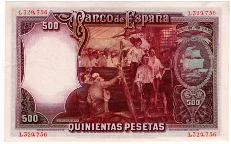 World Coins - Spain 1931 500 Pesetas P84 EF+