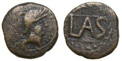 Ancient Coins - Spain, IBERIA, Lastigi, Circa 150-100 B.C. Æ Quadrans (18 mm, 4.60 g, 1h) Fine+