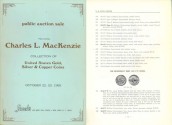 Ancient Coins - Stack's Public Auction Sale - October 22-23, 1965 - Charles L. MacKenzie Collection of United States Gold, Silver and Copper Coins PRL