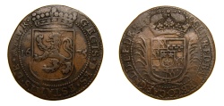 World Coins - Netherlands 1675 CU Jeton, Prince De Barbancon Governer of Namur (1675-1692) Rare, Good VF