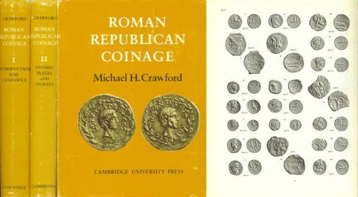 Roman Republican Coinage By Michael H. Crawford - 2 Volumes - Rare ...