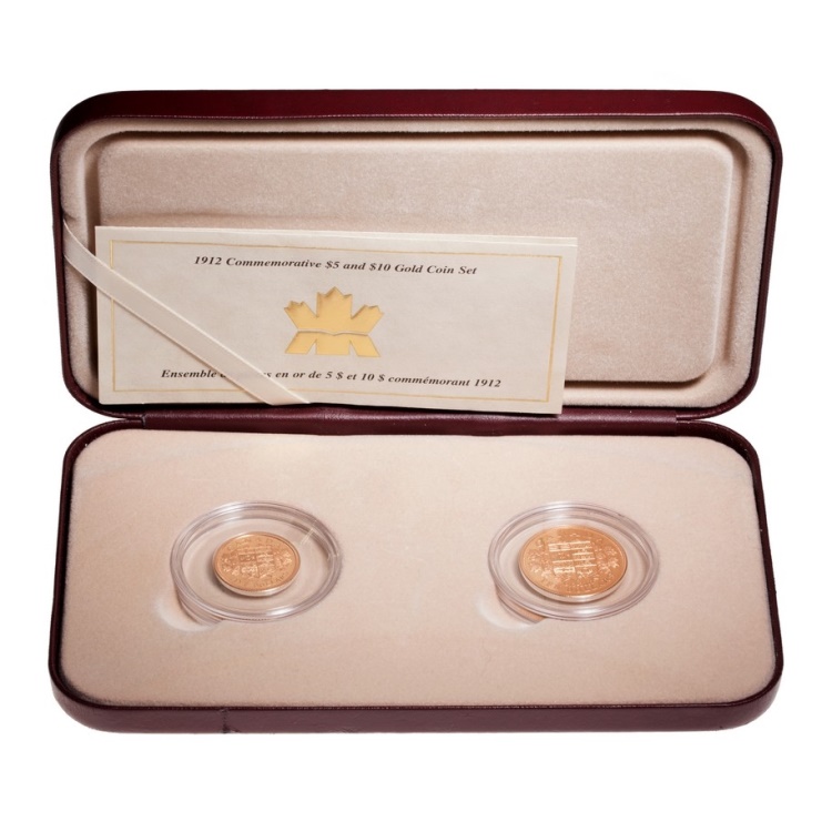 CANADA 1912 - 2002 Commemorative $5 and $10 Gold Coin Set Royal