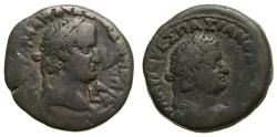 Ancient Coins - Roman EGYPT, Alexandria, Vespasian, with Titus as Caesar. AD 69-79. BI Tetradrachm (25mm, 12.74 g, 12h), Dated RY 1 (AD 69) VF