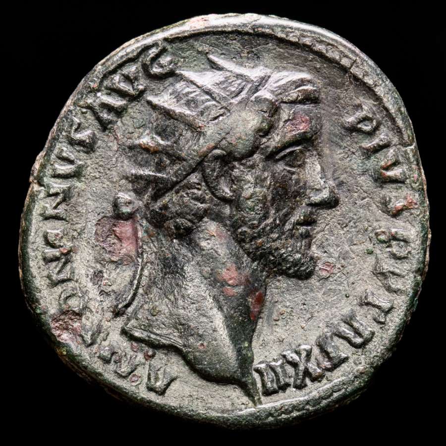 Antoninus Pius (138 - 161 A.D.) bronze Dupondius, Rome. - COS IIII
