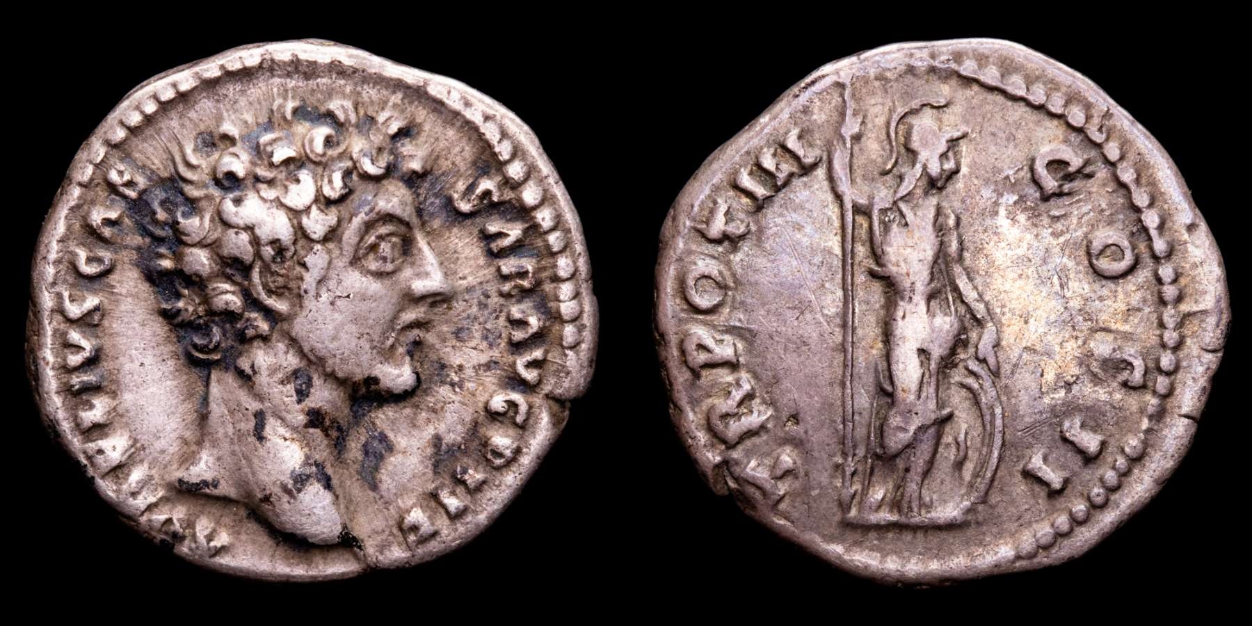 TKC048 マクリヌス帝 デナリウス TKC048 マクリヌス帝 デナリウスコイン 古代ローマ帝国 AD198-217