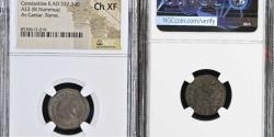 Ancient Coins - Roman Empire. Constantine II - Bronze follis (3.13 g. 18 mm.). Rome mint.