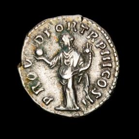 Ancient Coins - Roman Empire - Lucius Verus (161-169 A.D.), silver denarius from Rome mint, 163. PROV DEOR TR P III COS II, Providentia