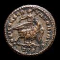 Ancient Coins - Licinius I (308-324 A.D.) Bronze follis, Treveri. - IOVI CONSERVATORI AVG / STR Licinius, holding thunderbolt and sceptre, seated left on back of eagle.