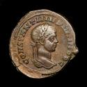 Ancient Coins - Constantine II, AE follis. Aquileia. AD 320. CAESARVM NOSTRORVM