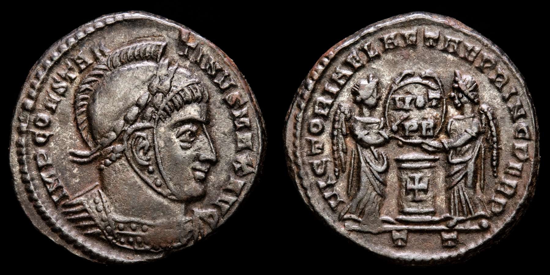 Constantine I (306-337 A.D.) Æ Follis, Ticinum, AD 318-319