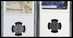 Ancient Coins - Constantine I. A.D. 307/10-337. Æ silvered follis. Ticinum. - VICTORIAE LAETAE PRINC PERP / TT two Victories