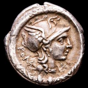 L. Manlius Torquatus Silver Denarius. Rome, 113-112 BC. - Warrior on ...