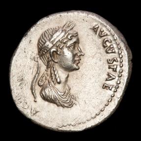 Very rare double bust - Claudius, with Agrippina II, AR Denarius. Rome ...