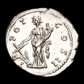 Ancient Coins - Antoninus Pius (AD 138-161). Silver denarius, Rome 139 A.D. - TR POT COS II, Fortuna.