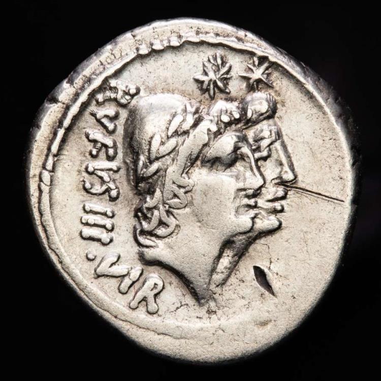 Roman Republic - Mn. Cordius Rufus silver denarius. Rome mint, 46 B.C ...